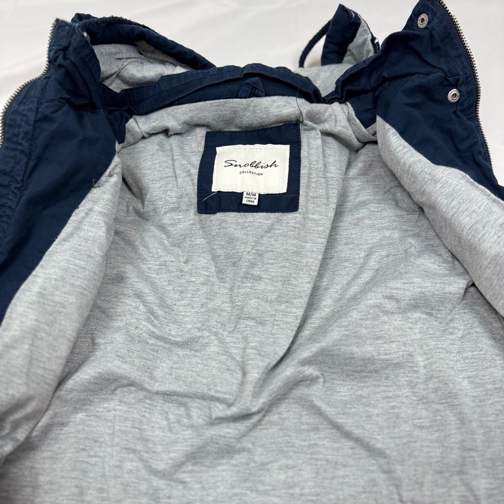 Snobbish Collection Hooded Women's M Navy Utility Jacket Anorak Coat - Picture 3 of 6